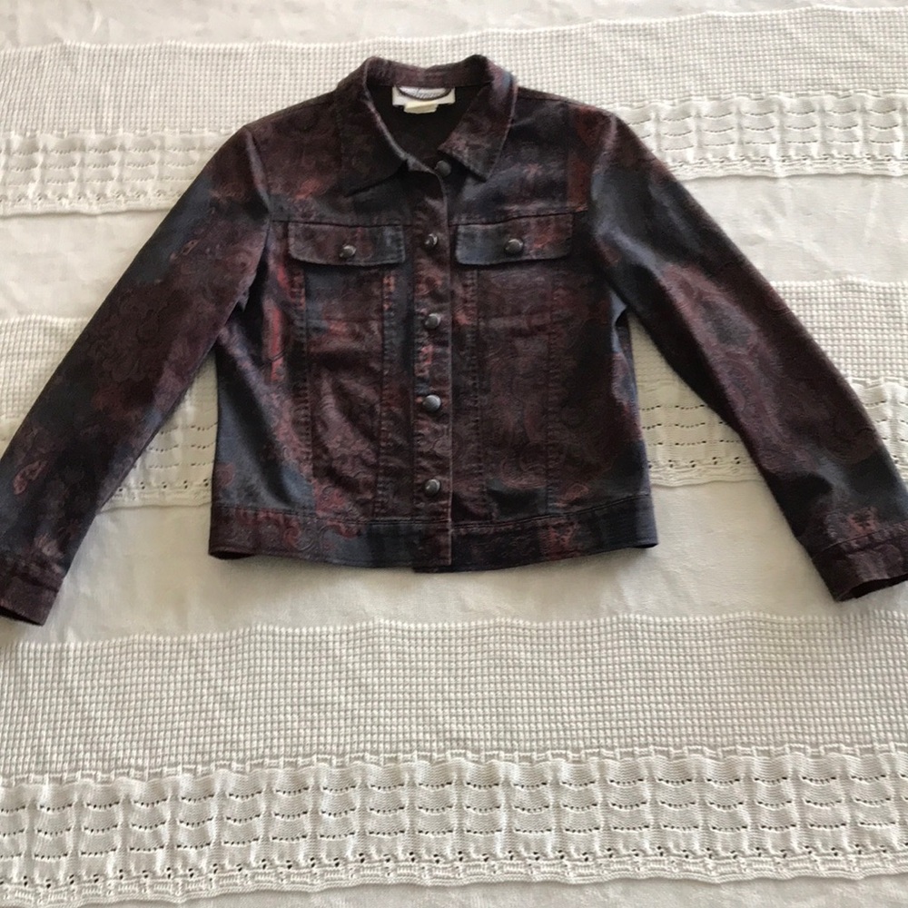 Vintage Steilmann Made in Germany Paisley Button-Front Jacket Size 6